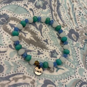 Erimish Blue and Green Beaded Bracelet
